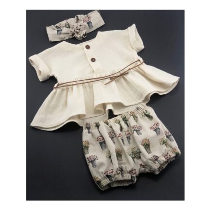 Müslin Beyaz 3’lü Takım-E68/3